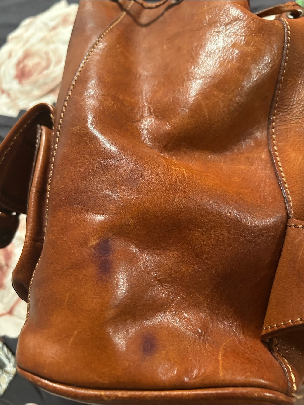 Italian Vintage Leather Backpack - Picture 8 of 11